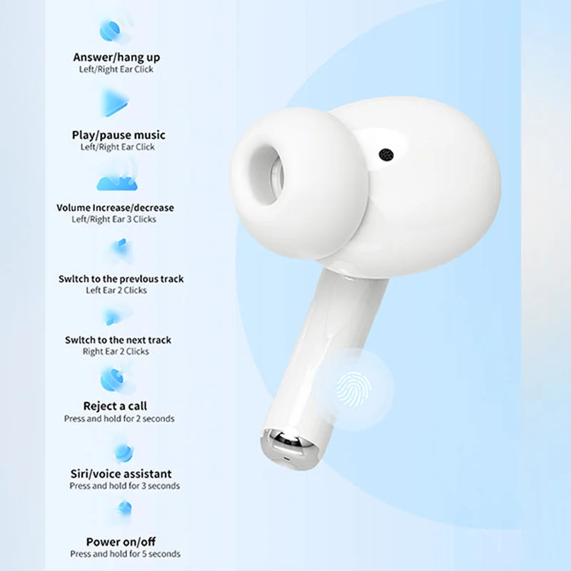 2026 Air Pro Wireless Bluetooth Earphones TWS Headset HiFi Earbuds Noise Reduction Headphones Waterproof For IPHONE Android